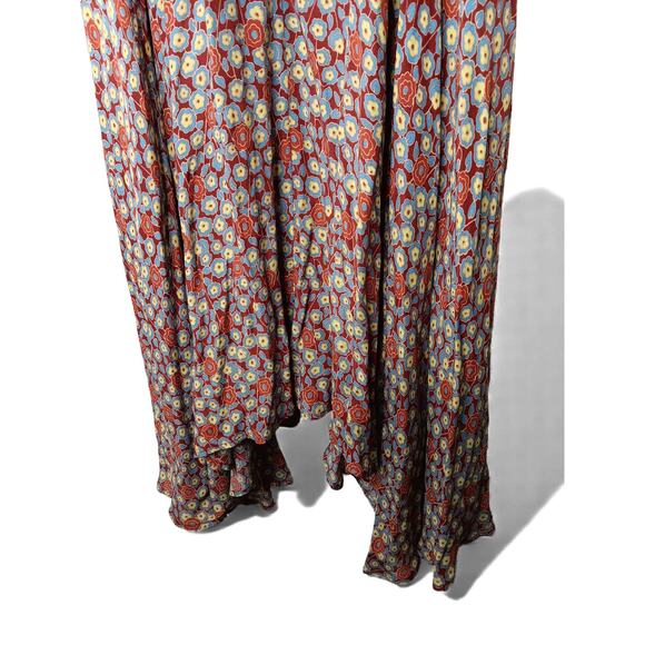 New Joie Eilish Floral Maxi Dress Fired Brick Multi Long Sleeve Boho Size S - Picture 10 of 16